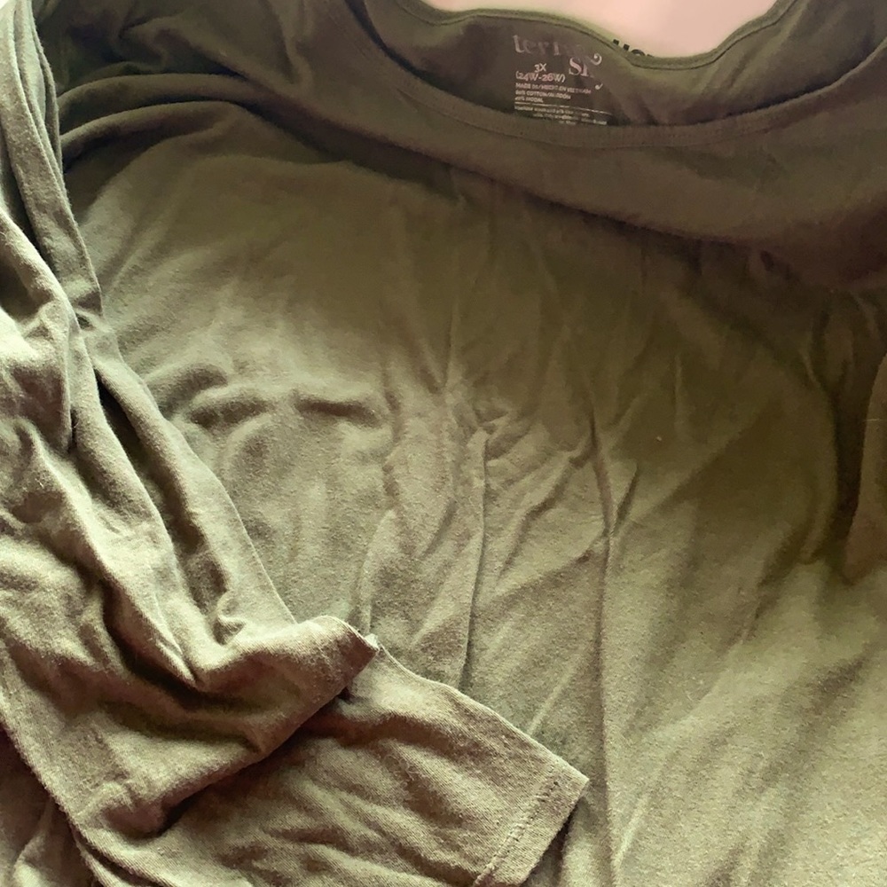 Long Sleeve Olive Green Shirt